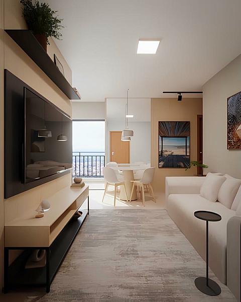 Living do Life Residence 2 - Fase 2 no Chácaras Mansões Rosas de Ouro, goiania
