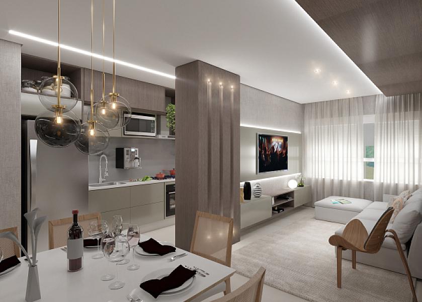 Living do Katedral Sky Rooftop no setor-central, goiania