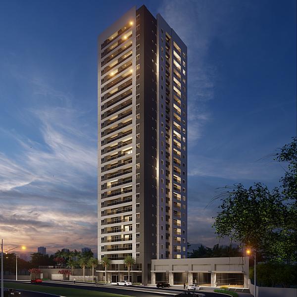 Fachada do Sunset - Residencial no goiania-2, goiania