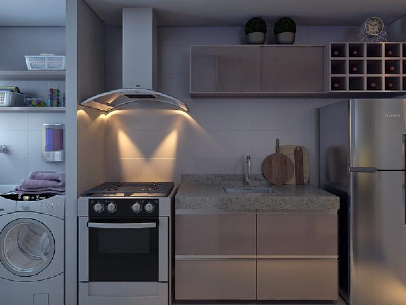 Cozinha do Residencial Porto Ipê no vila-maria-dilce, goiania