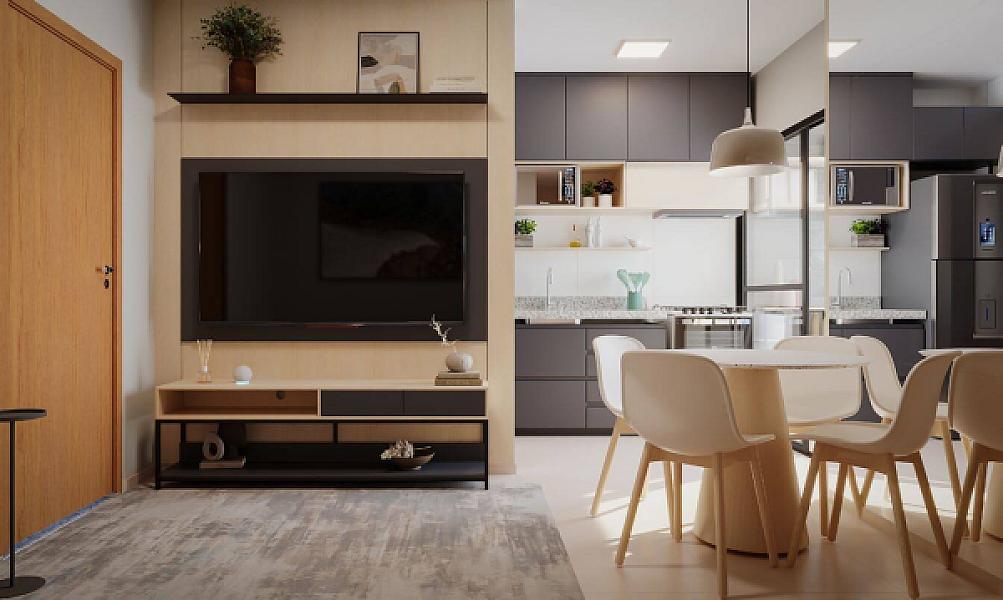 Living do Life Residence - Fase 3 no Chácaras Mansões Rosas de Ouro, goiania