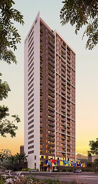 Fachada do Gallery Residence no aeroviario, goiania