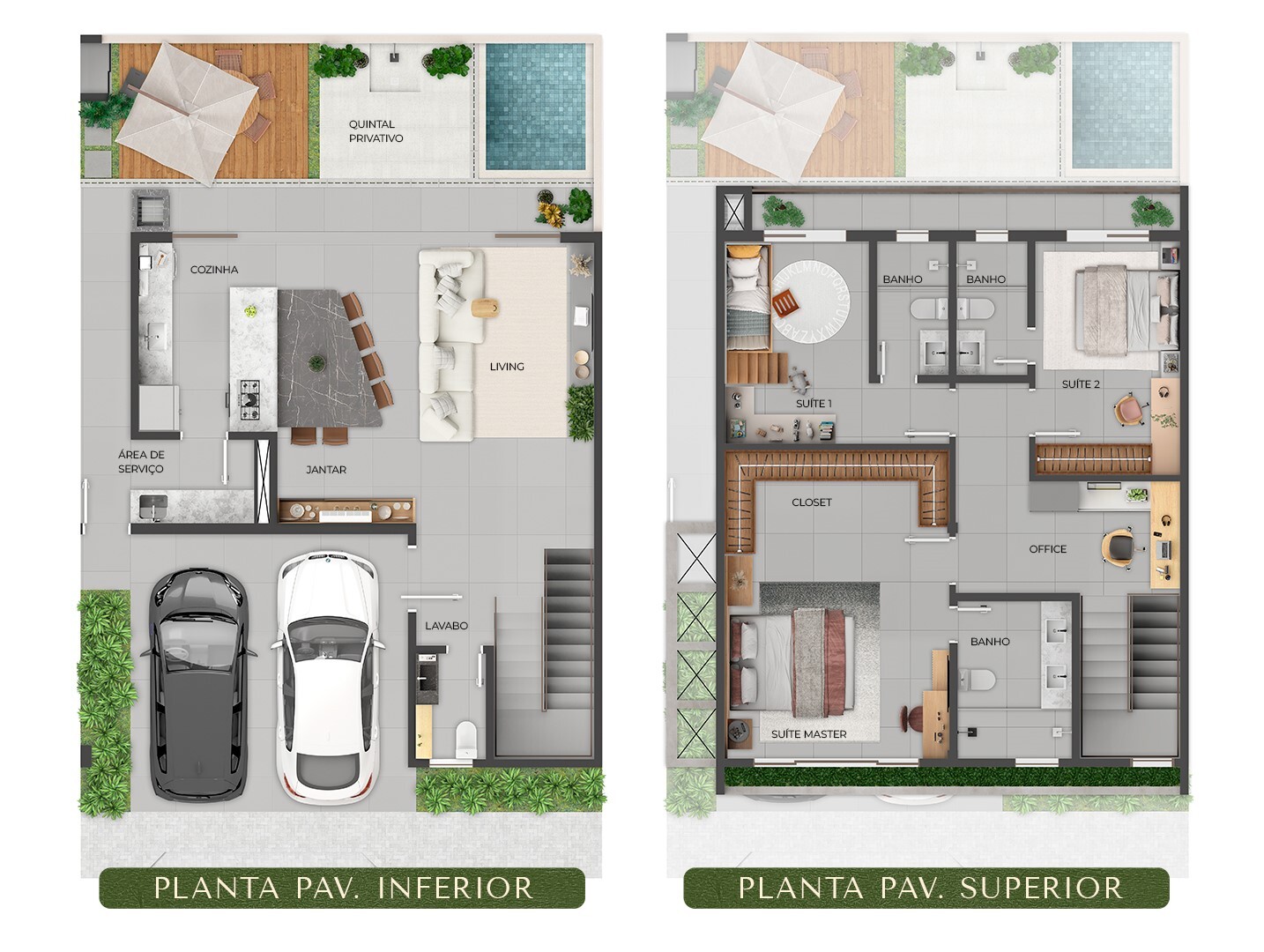 Planta 01 - 3 dorm 178,97m²