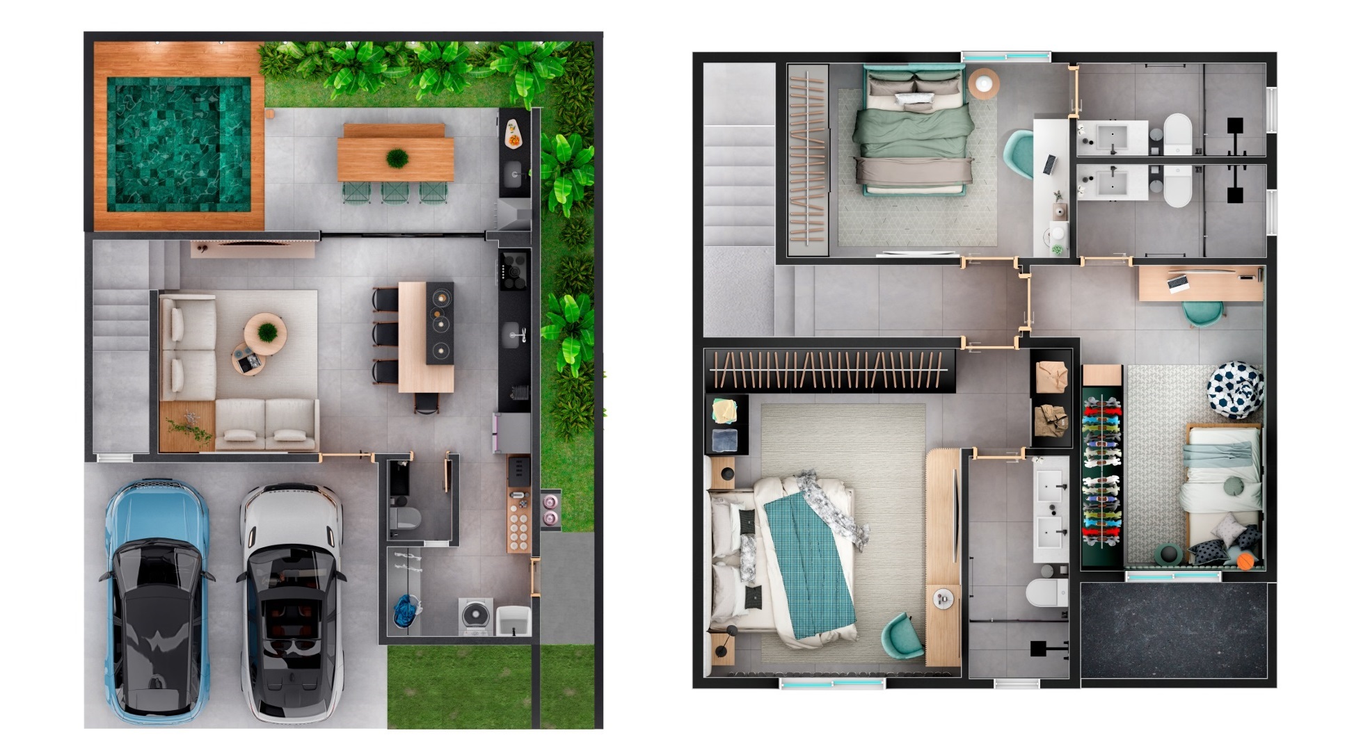 Planta 01 - 3 dorm 135m²
