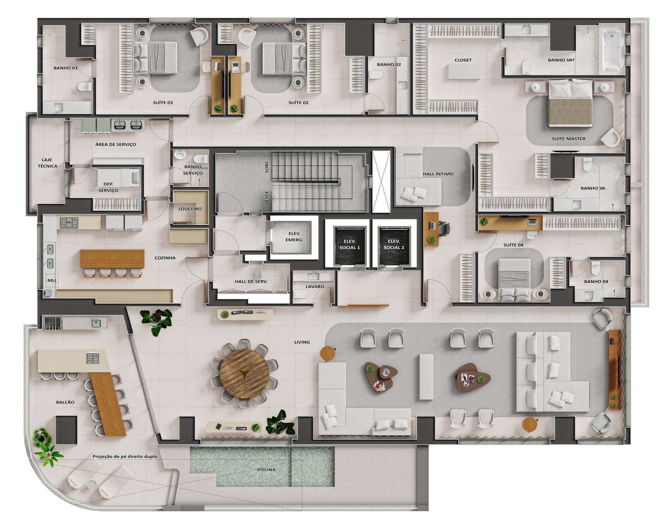 Planta 10 - 4 dorm 505,34m²