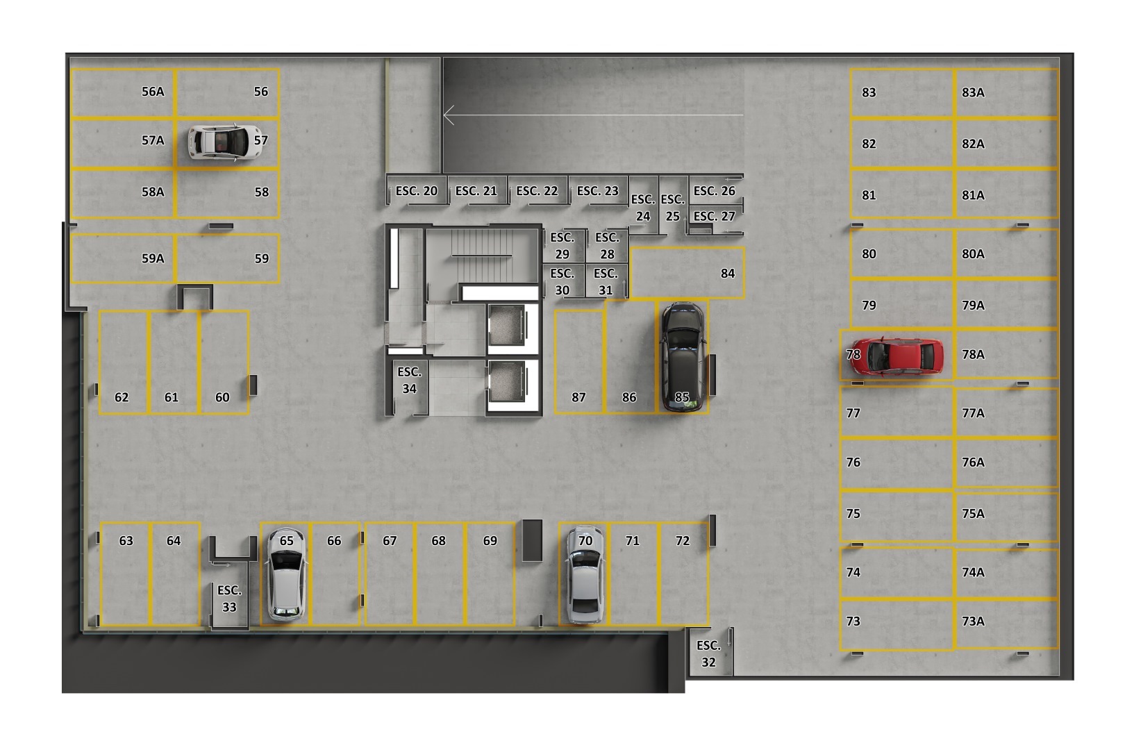 Pavimento garagem