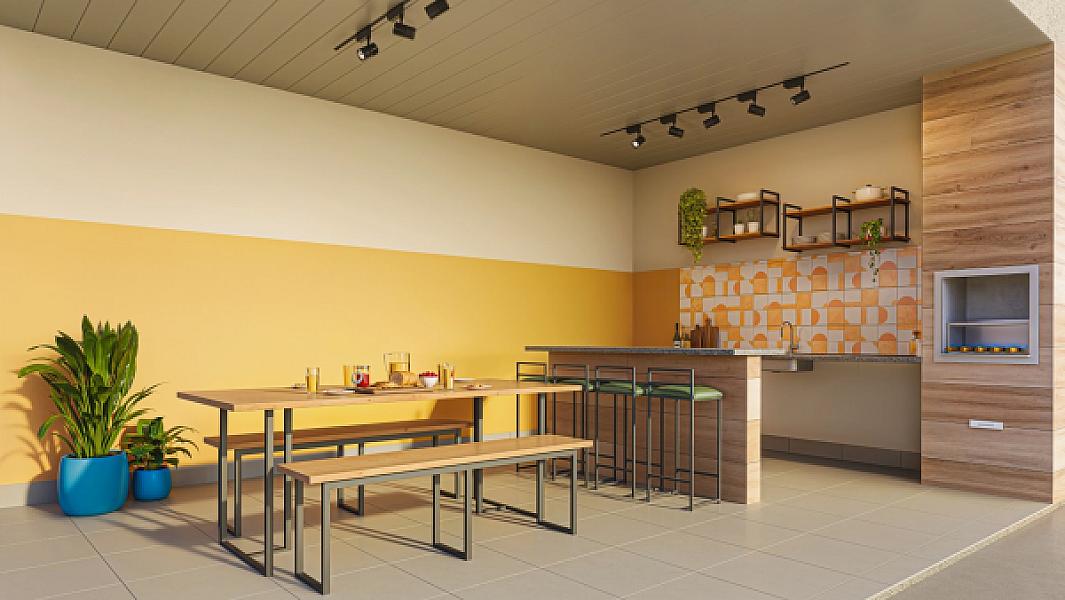 Espaço gourmet do Porto Belvedere I no fazenda-dourados, goiania