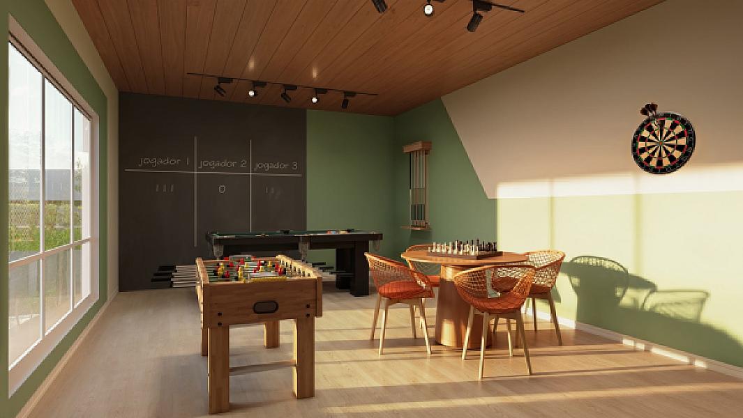 Sala de jogos do Porto Belvedere I no fazenda-dourados, goiania