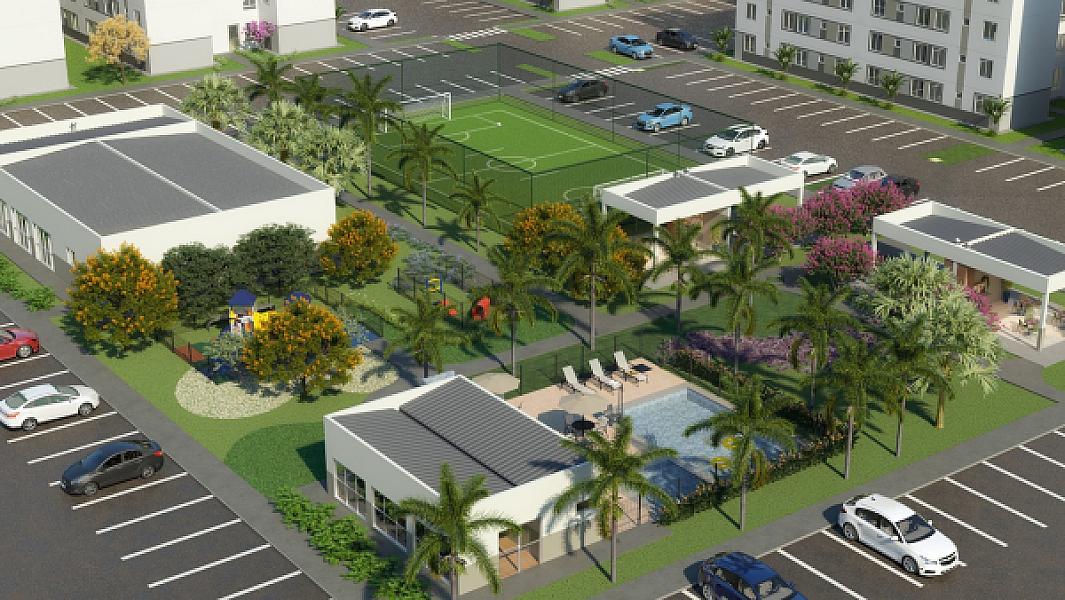 Aérea do Porto Bougainville - Fase 1 no residencial-sao-marcos-i, goiania