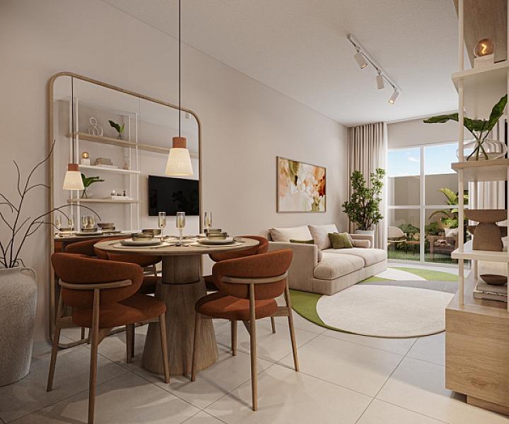 Living do Porto Flamboyant - Fase 1 no residencial-monte-carlo, goiania